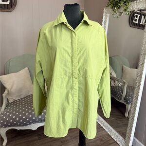 Wilo The Label • Green Parachute Snap Button Shirt